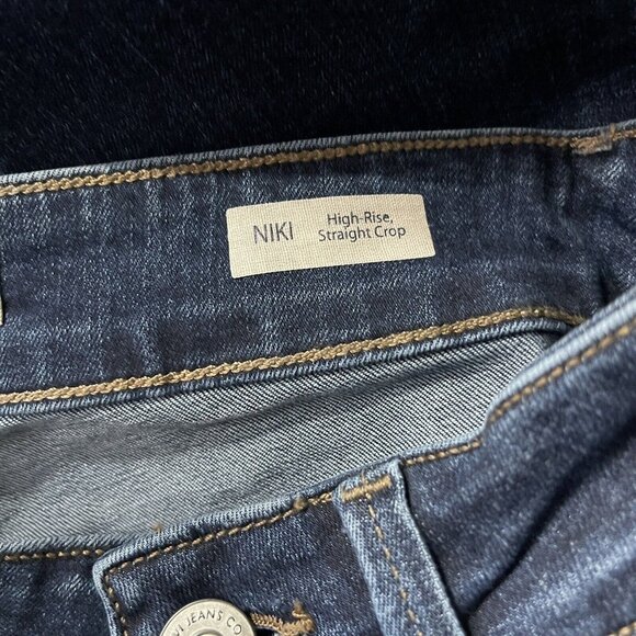 Mavi Niki Jeans Womens 25 Blue High Rise Straight Crop Ankle Raw Hem New - Picture 11 of 15